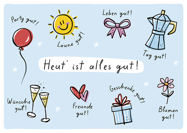 Happy Life Postkarte